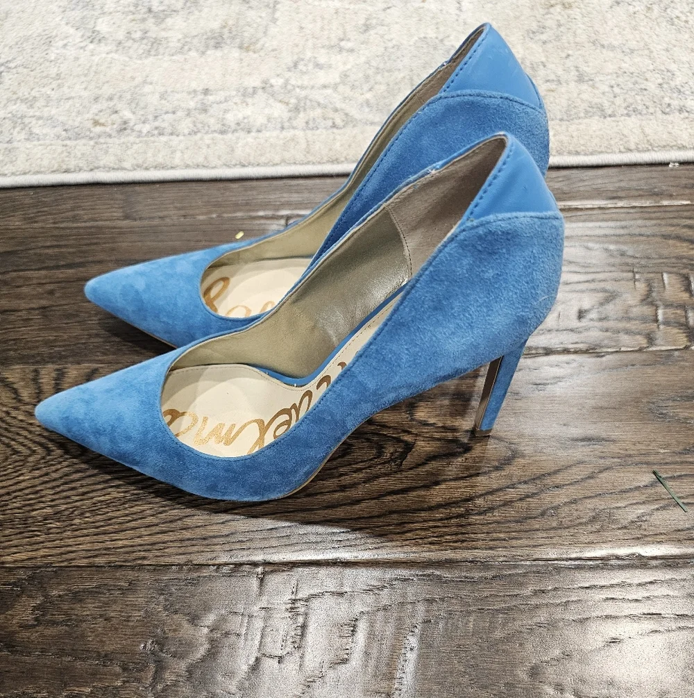 Sam Edelman Pumps, Blue Suede, Size 6.5, - Picture 2 of 4